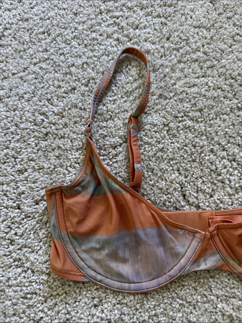 SKIMS Brown Multicolor Underwire Bra 32C - Picture 2 of 5